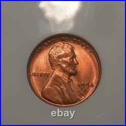 1954-S Lincoln Wheat Cent Penny NGC MS67 RD Beautiful Coin