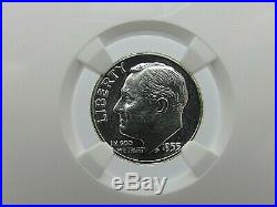 1955 P to 1964 P, 10-Coin Set, Roosevelt Dimes NGC Pf 68, Beautiful Set