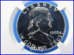1955 to 1963 P, 9-Coin Set, Franklin Half Dollars NGC Pf 68 Beautiful M3