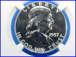 1955 to 1963 P, 9-Coin Set, Franklin Half Dollars NGC Pf 68 Beautiful M4