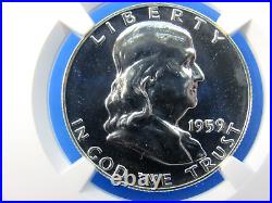 1955 to 1963 P, 9-Coin Set Franklin Half Dollars NGC Pf 68 Beautiful Set A01