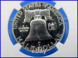 1955 to 1963 P, 9-Coin Set Franklin Half Dollars NGC Pf 68 Beautiful Set #C