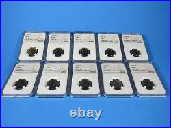 1955 to 1964 P, 10-Coin Set, Jefferson Nickels NGC Pf 69 Beautiful Set M3