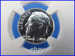 1955 to 1964 P, 10-Coin Set Roosevelt Dimes NGC Pf 68 Beautiful Set