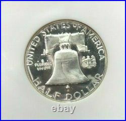 1956 Type 2 Franklin Silver Half Dollarngc Pf 69 Cameo Proof Beautiful Coin