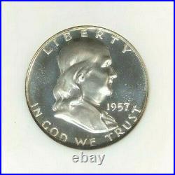 1957 Franklin Silver Half Dollar Ngc Pf 68 Cameo Beautiful Coin