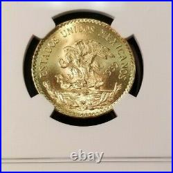 1959 Mexico Gold 20 Pesos Aztec Calendar Ngc Ms 66 Blazing Gem Bu Beautiful Coin