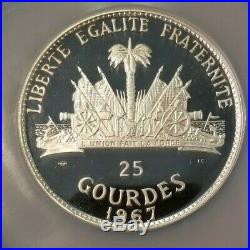 1967 Haiti Silver 25 Gourdes Haitian Art Ngc Pf 66 Ultra Cameo Beautiful Coin