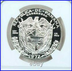 1972 Panama Silver 1 Balboa Vasco Nunez De Balboa Ngc Pf 69 Cameo Beautiful Coin