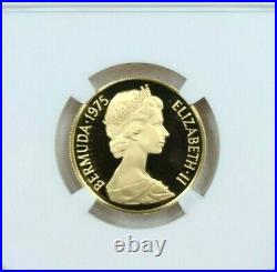 1975 Bermuda Gold 100 Dollars Royal Visit Ngc Pf 69 Ultra Cameo Beautiful Coin