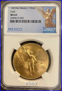 1981 Mexico Gold 1 Onza Libertad Ngc Ms 65 Bright Luster Beautiful Gem Bu Coin