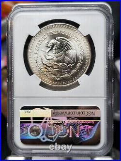 1984 1 oz Silver Libertad Mexico Coin NGC MS 65 Unique Toning Beautiful