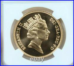 1985 Great Britain Gold 5 Pounds 5 Sov Ngc Ms 69 Very High Grade Beautiful Coin