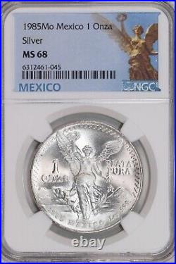 1985 Mexican Libertad 1 Oz Silver NGC MS 68 Beautiful Lustrous One Ounce