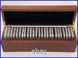 1986 thru 2010 Silver Eagle NGC MS69 25 coins with Beautiful Rosewood Box