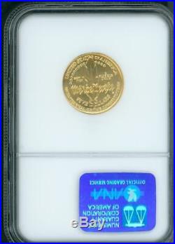 1987-W $5 GOLD COMMEMORATIVE 1/4 Oz. CONSTITUTION NGC MS70 BEAUTIFUL