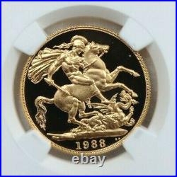 1988 Great Britain Gold 2 Sovereign Ngc Pf 69 Ultra Cameo High Grade Beautiful
