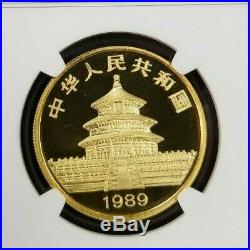 1989 P China Gold 100 Yuan G100y Panda Ngc Pf 69 Ultra Cameo Bright Beauty