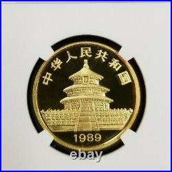 1989 P China Gold 50 Yuan G50y Panda Ngc Pf 69 Ultra Cameo Bright Beautiful Coin