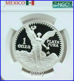 1990 Mexico Silver Libertad 1 Onza Ngc Pf 69 Ultra Cameo Scarce Beautiful Coin