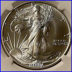 1992 Silver American Eagle Dollar NGC MS 69 Excellent Luster. A Real Beauty