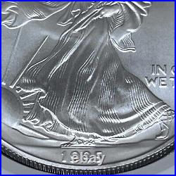 1995 P Silver Eagle Ms70 Ngc Signed Mercanti Flag Beautiful Low Pop #559
