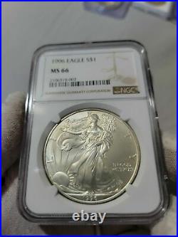 1996 Silver Eagle Doubled Die Obverse NGC MS66 beautiful coin