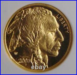 2008 W Buffalo Gold Early Releases $5 Coin, NGC PF 70 ULTRA CAMEO Beautiful