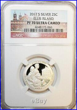 2010-2020 PR69/70 Silver S Proof NGC America The Beautiful Quarters (55 Coins)