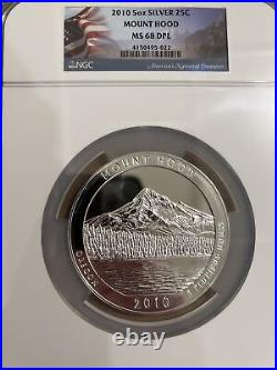 2010 5 oz America The Beautiful 5 Coin Set NGC MS68 PL and DPL