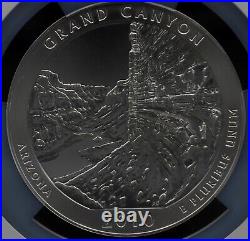 2010 5 oz Silver America The Beautiful Grand Canyon Early Releases NGC MS 69