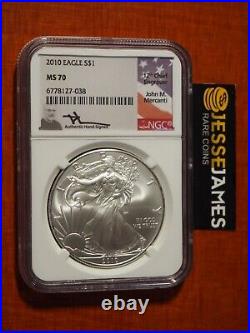 2010 American Silver Eagle Ngc Ms70 John Mercanti Signed Beautiful Coin Low Pop