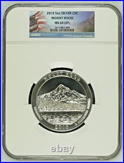 2010 Beautiful 5oz NGC MS69 DPL Super Rare No gimmick Label atb low pop Mirror