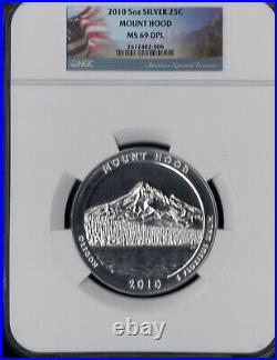 2010 Beautiful 5oz NGC MS69 DPL Super Rare No gimmick Label atb low pop Mirror