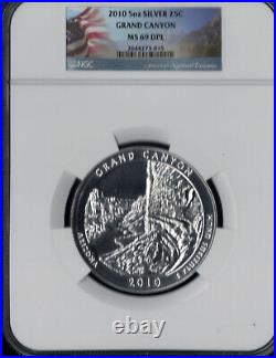 2010 Beautiful 5oz NGC MS69 DPL Super Rare No gimmick Label atb low pop Mirror