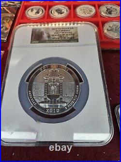 2010 Hot Springs 5oz Silver NGC Gem Unc Early Release ATB Coin