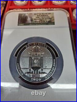 2010 Hot Springs 5oz Silver NGC Gem Unc Early Release ATB Coin