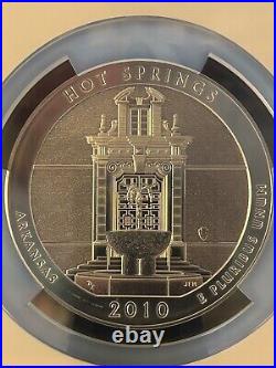 2010 Hot Springs 5oz Silver NGC Gem Unc Early Release ATB Coin Rare