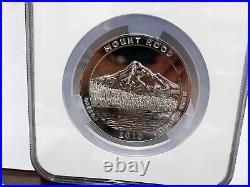 2010 Mount Hood America The Beautiful 5 Oz Silver Coin Ngc Ms69 Early Releases