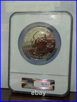 2010 Ngc Ms69 Er Hot Springs 5 Oz Silver Coin America The Beautiful Excellent+