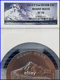 2010-P 5 Oz. Mount Hood SP 70 America the Beautiful Uncirculated Silver. 999