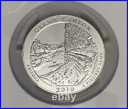 2010 P 5oz Silver Quarter 25c GRAND CANYON Arizona NGC SP 70 Early Releases