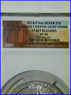2010 P Grand Canyon ATB 5 oz Early Release NGC SP69 / Light Finish / Pop of 66