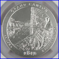 2010 P Grand Canyon America the Beautiful 5 oz Silver Coin SP70 NGC Burnished