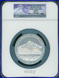2010-P MOUNT MT HOOD NP ATB AMERICA BEAUTIFUL 5 Oz SILVER NGC SP69 Early Release