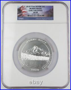 2010 P Mount Hood America the Beautiful 5 Oz Silver Coin NGC SP69 Early Releases