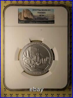 2010-P Yosemite 5 Oz SILVER Quarter NGC SP 70 with FREE $50 COIN