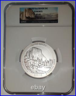 2010-P five ounce 5oz America the Beautiful ATB coin set NGC graded SP69
