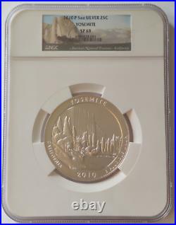 2010-P five ounce 5oz America the Beautiful ATB coin set NGC graded SP69