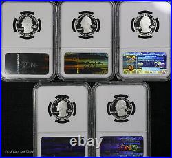 2010 S Silver Proof America the Beautiful 5-Coin Set NGC PF 70 Ultra Cameo
